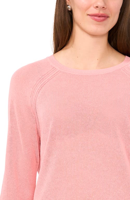Halogen ® Crewneck Raglan Sleeve Sweater In Pink