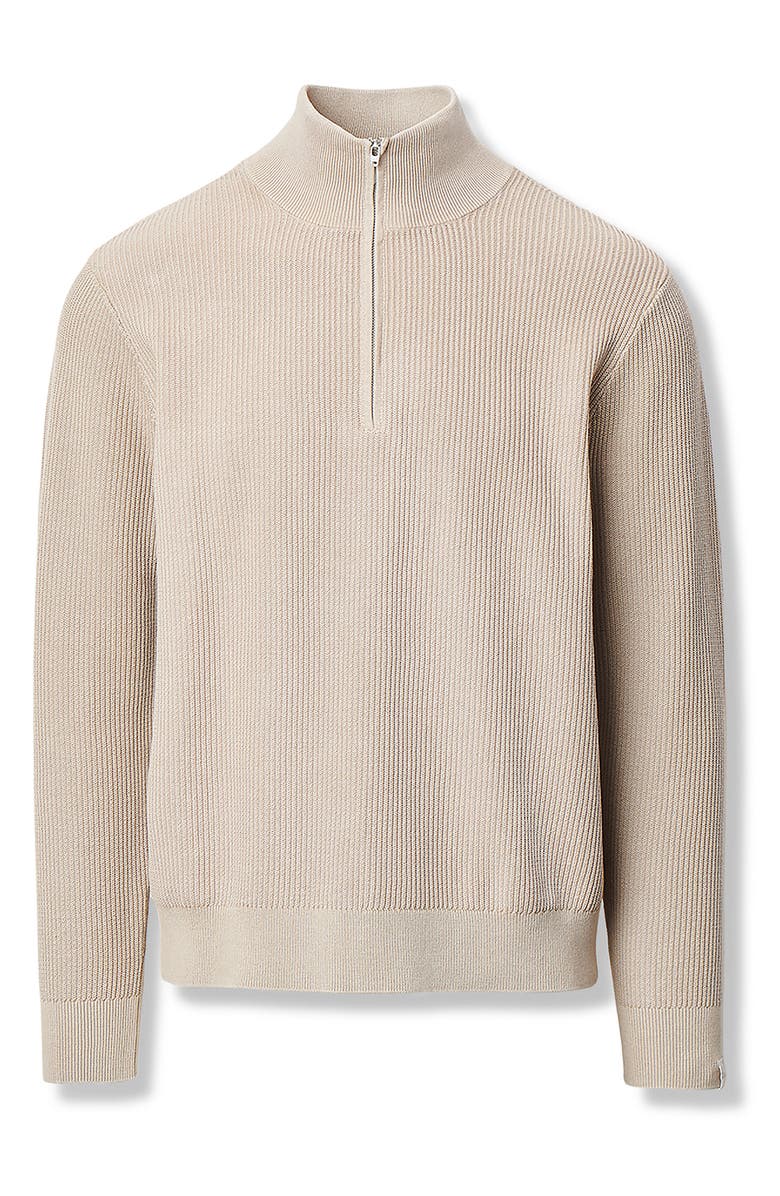 rag & bone Caden Washed Cotton Blend Quarter Zip Sweater, Alternate, color, 