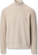 rag & bone Caden Washed Cotton Blend Quarter Zip Sweater