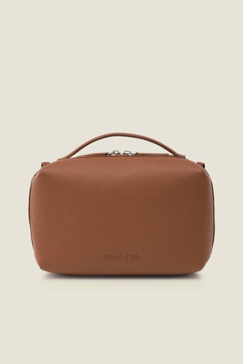 Toto Split Compartment Leather Travel Dopp Kit