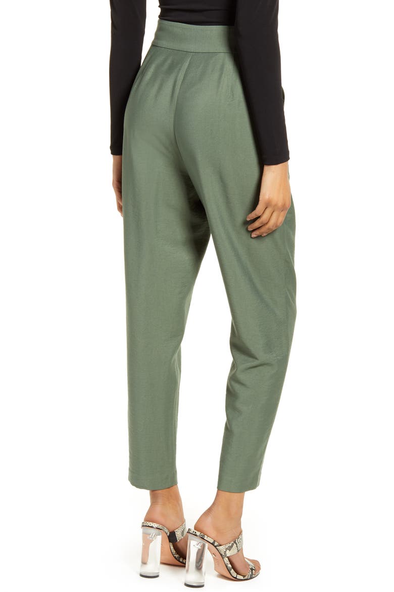 Tie Waist Utility Pants, Alternate, color, GREEN THYME