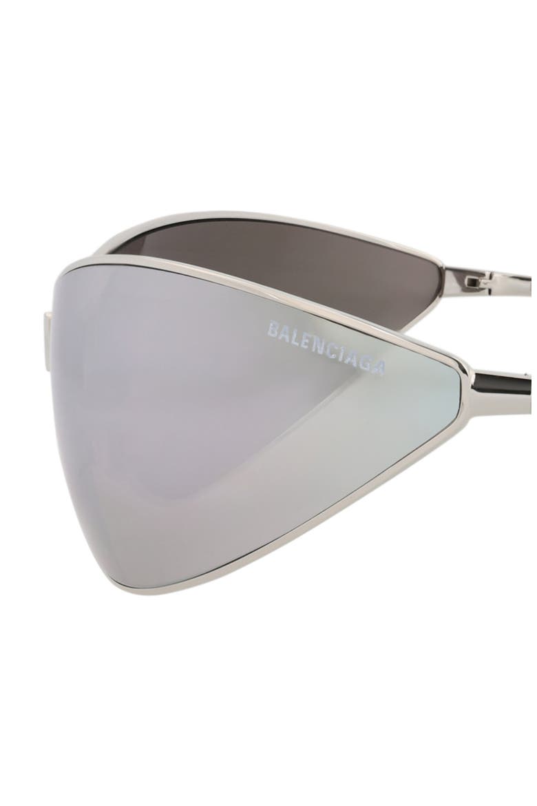 93mm Shield Sunglasses, Alternate, color, SILVER SILVER SILVER
