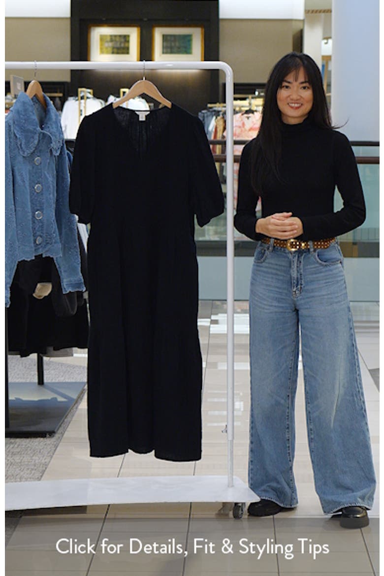 Puff Sleeve Cotton Gauze Midi Dress video