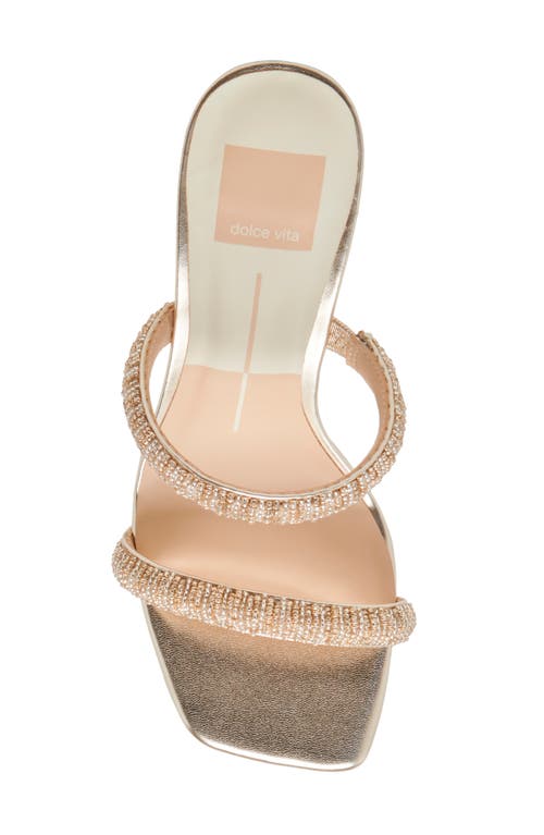 Dolce Vita Nolah Slide Sandal In Gold Multi Beads