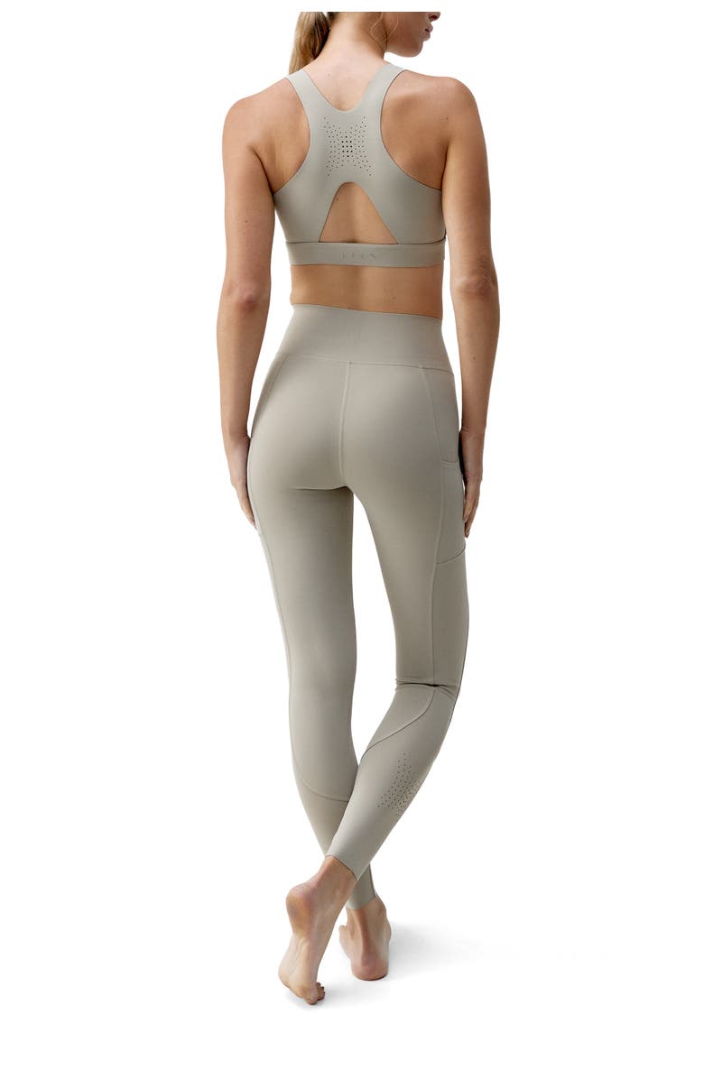 Born Living Yoga Denise High Support Performance Sport Top, Alternate, color, Grain