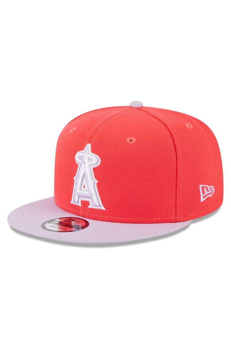 Men's New Era Red/Purple Los Angeles Angels Spring Basic Two-Tone 9FIFTY Snapback Hat, Main, color, Red
