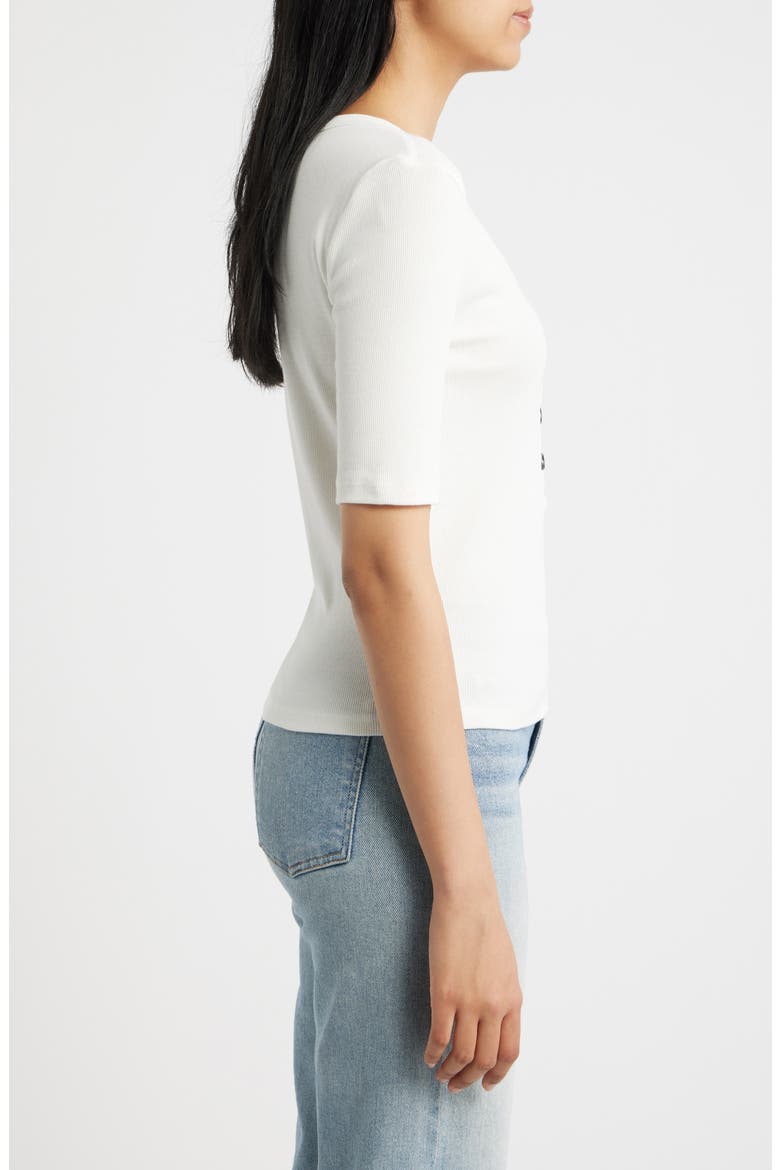 Henley Tee, Alternate, color, COCONUT MILK