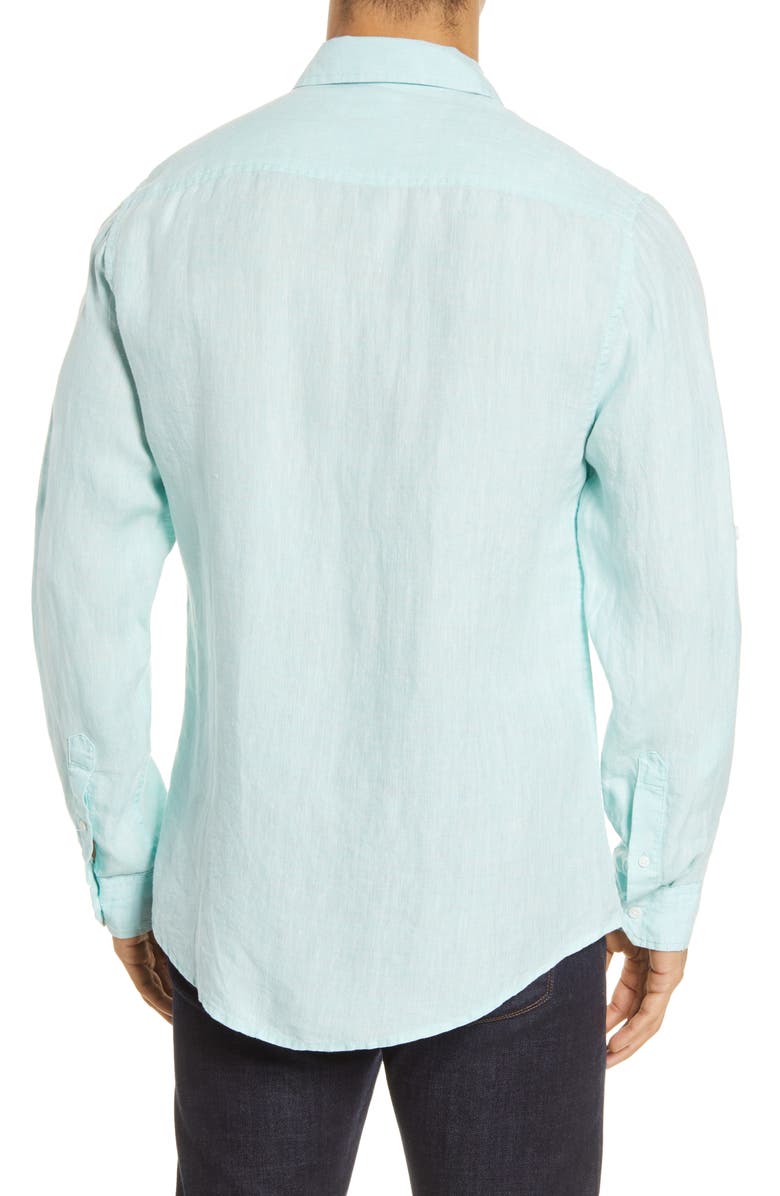Onia Garret Linen Button-Up Shirt, Alternate, color,
