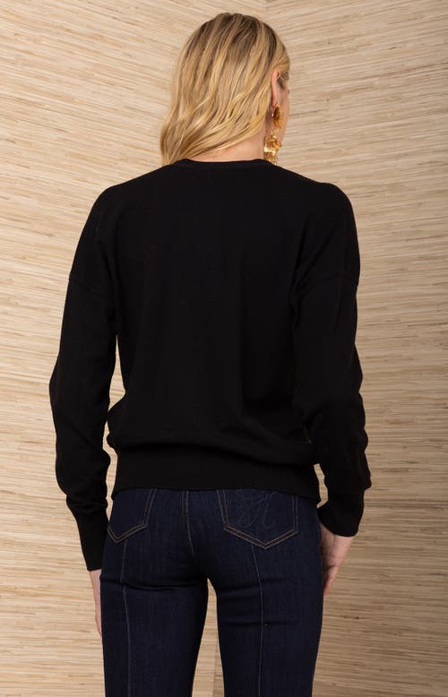 Hale Bob Scarlette Silk Cardigan In Black