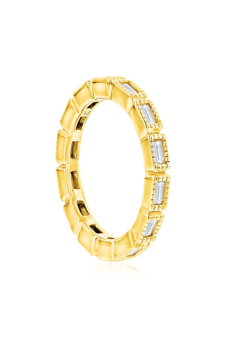 Rectangle Cubic Zirconia Band Ring, Alternate, color, GOLD
