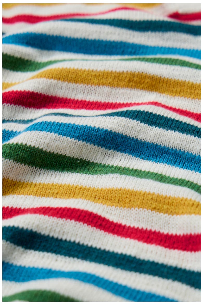 Gwynver Stripe Johnny Collar Sweater, Alternate, color, KNIT MINI CORNISH RASPBERRY
