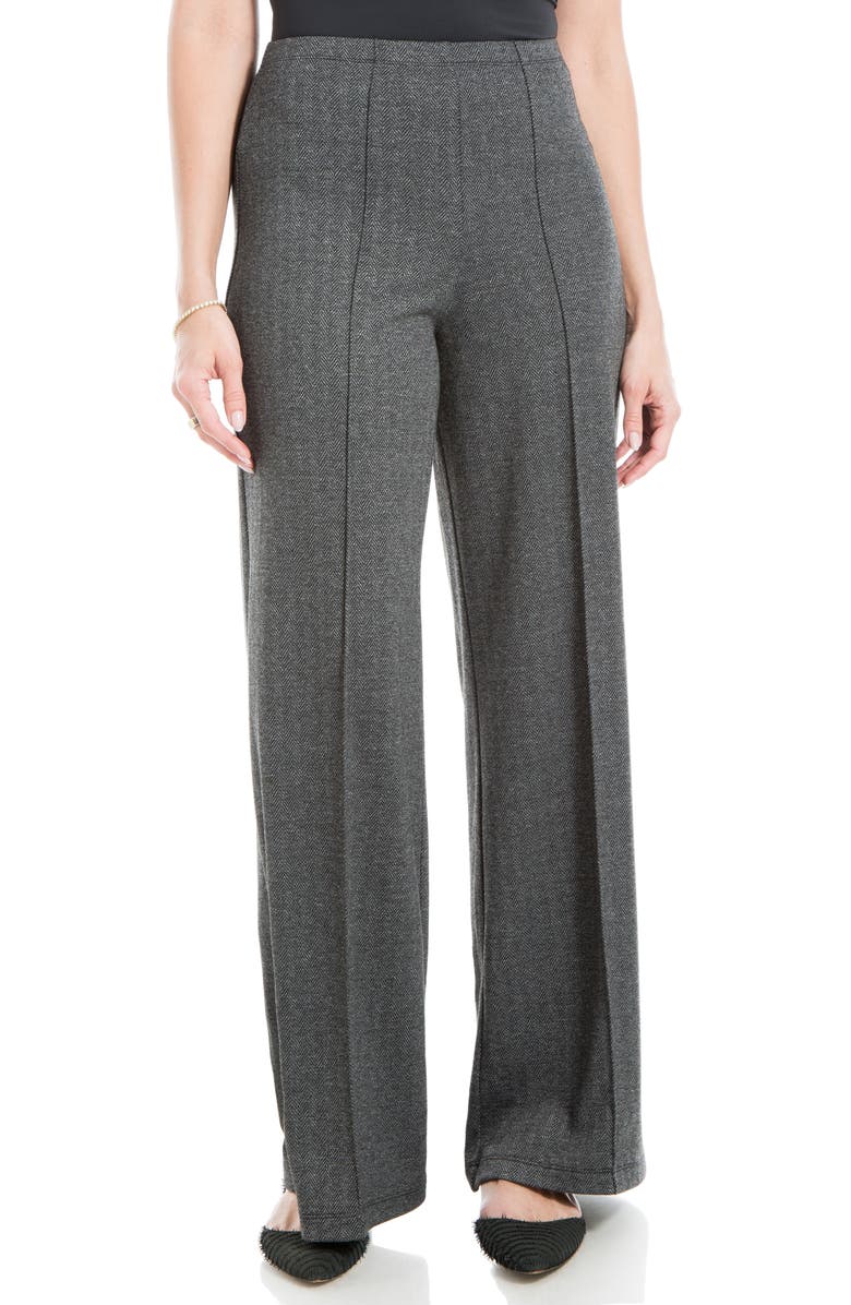 MAX STUDIO Herringbone Wide Leg Pants, Alternate, color, 