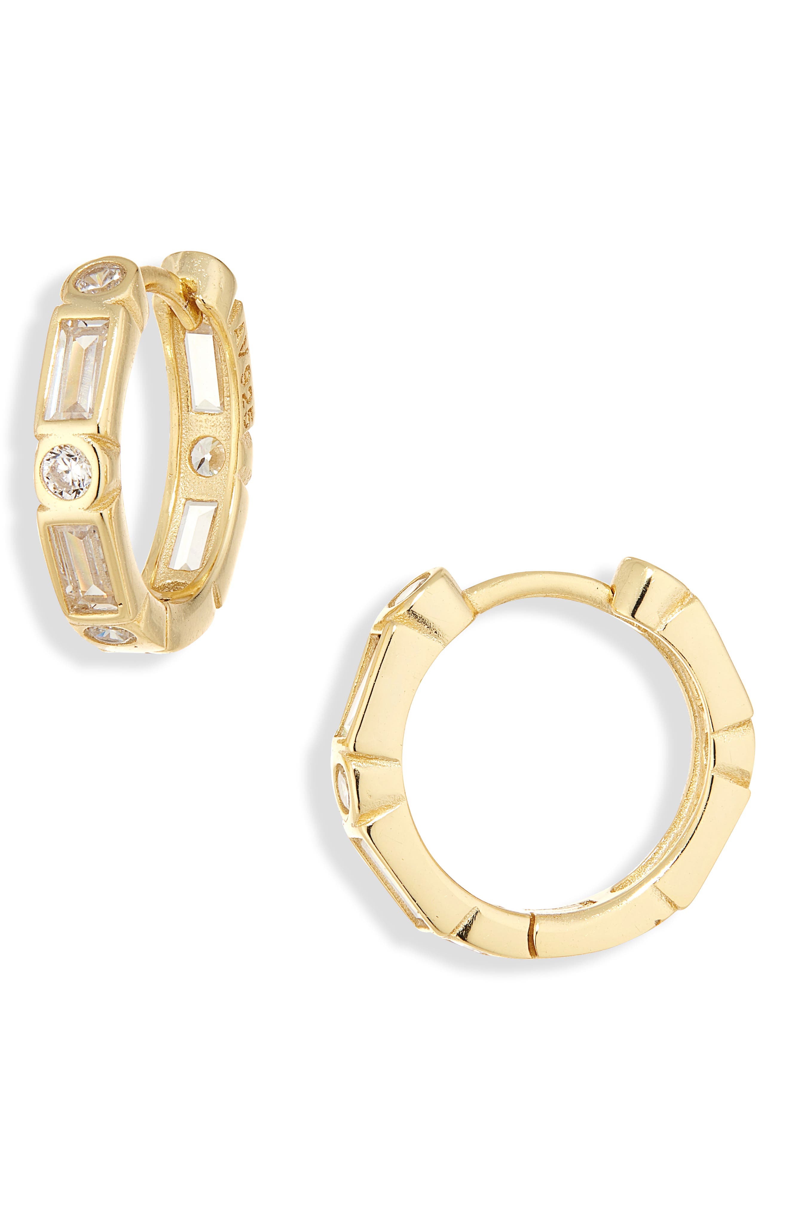 ARGENTO VIVO Cubic Zirconia Huggie Hoop Earrings