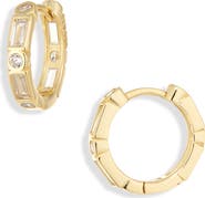 ARGENTO VIVO Cubic Zirconia Huggie Hoop Earrings