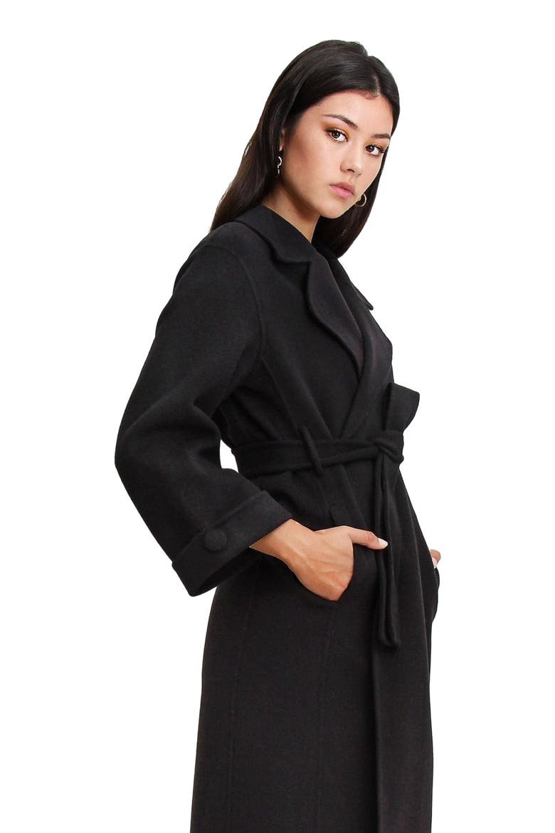 Stay Wild Oversized Wool Coat, Alternate, color, Black