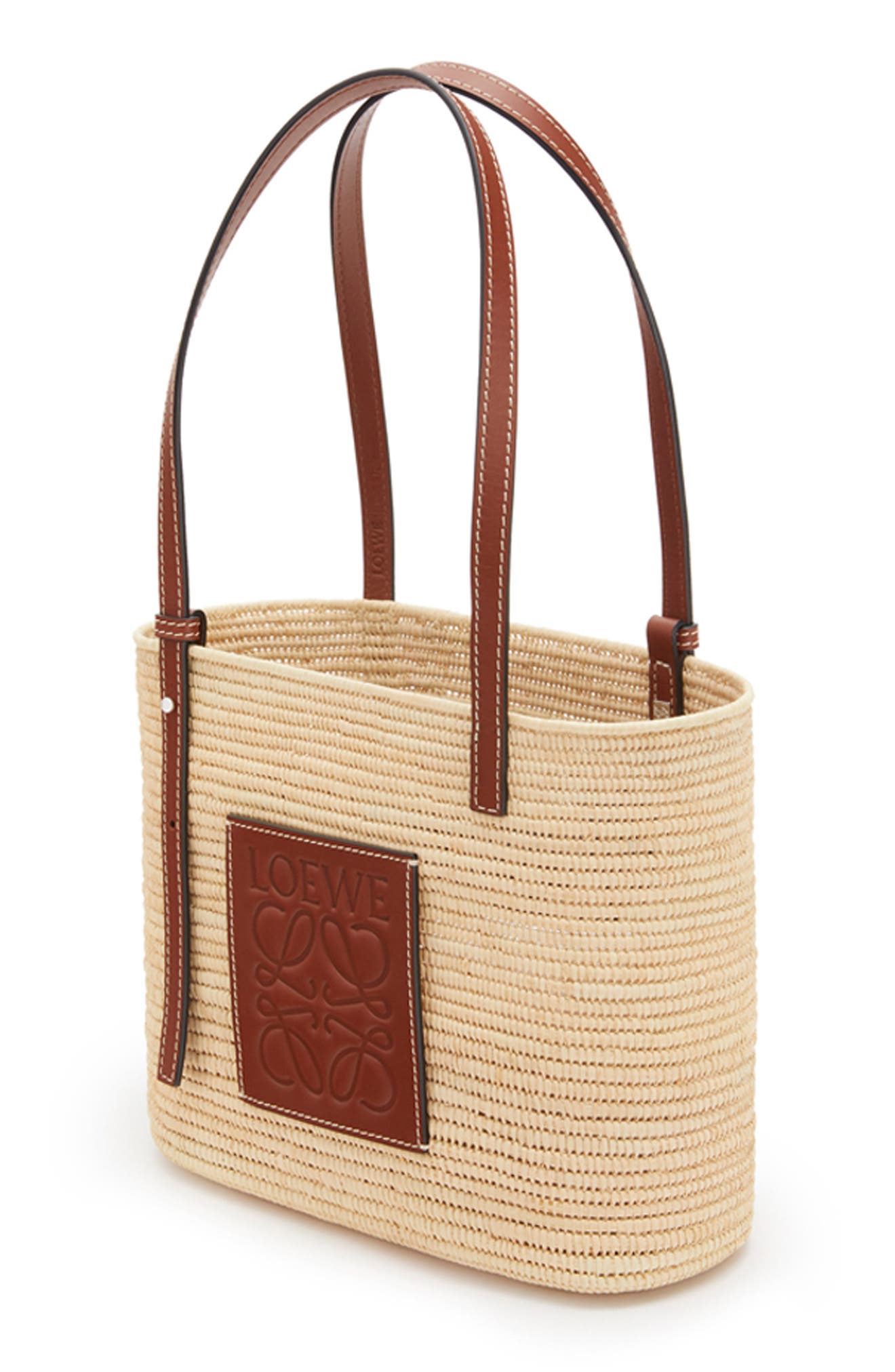 Loewe x Paula's Ibiza Small Raffia Square Bag, Alternate, color, 
