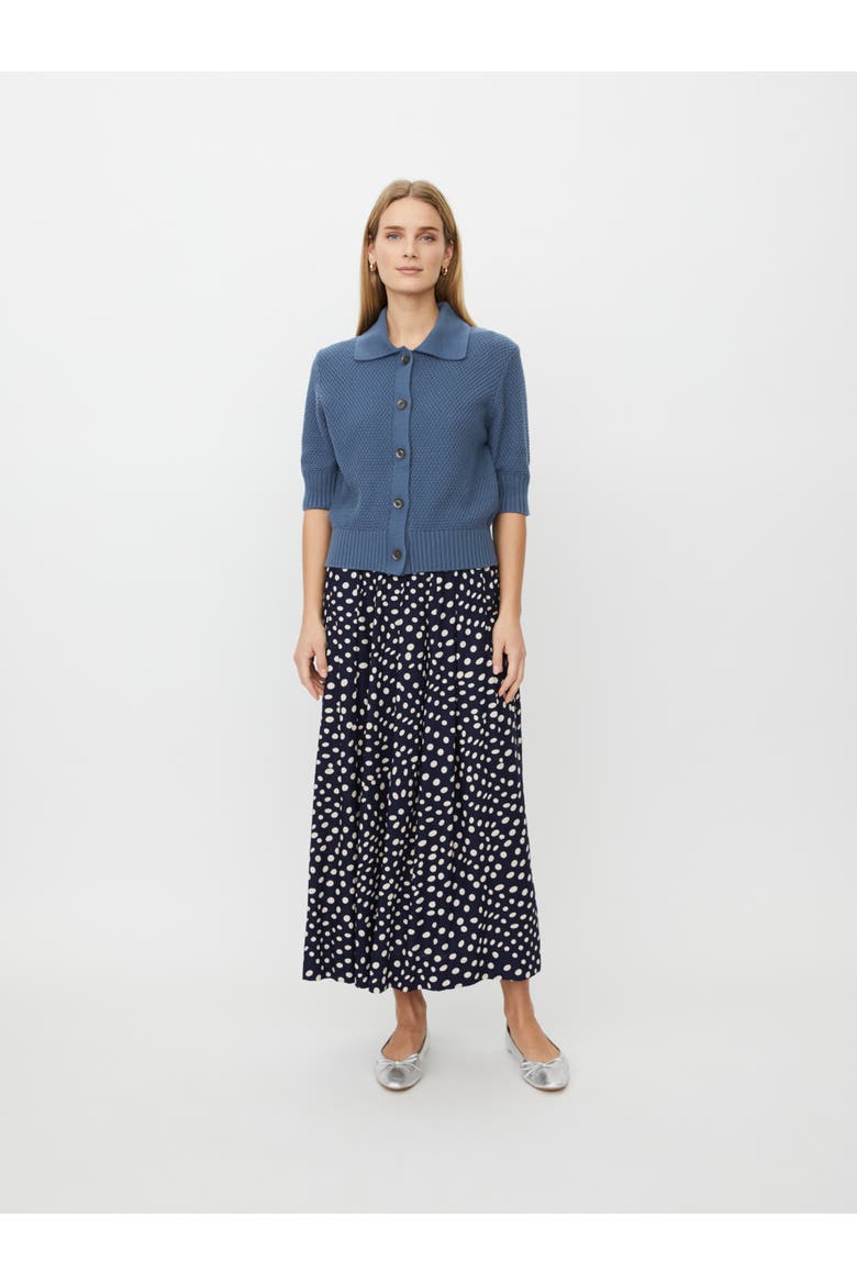 MaLiva Cropped Short Sleeve Cardigan, Alternate, color, Ensign Blue