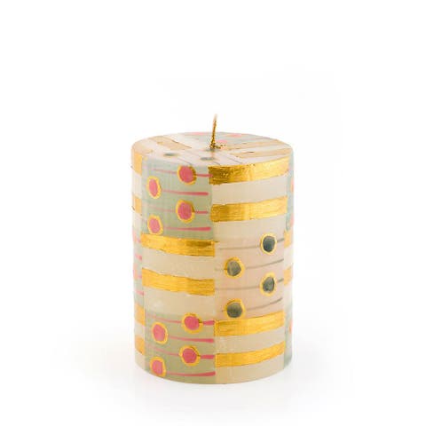 Delight Painted Pillar Candle