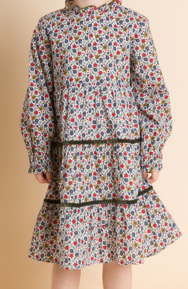 Beet World Kids' Lily Floral Tiered Dress, Alternate, color,
