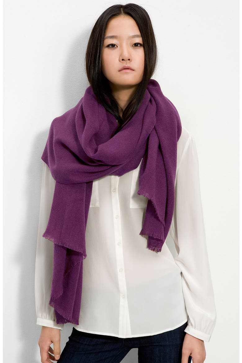 O by Oscar de la Renta Woven Wrap, Main, color, PURPLE