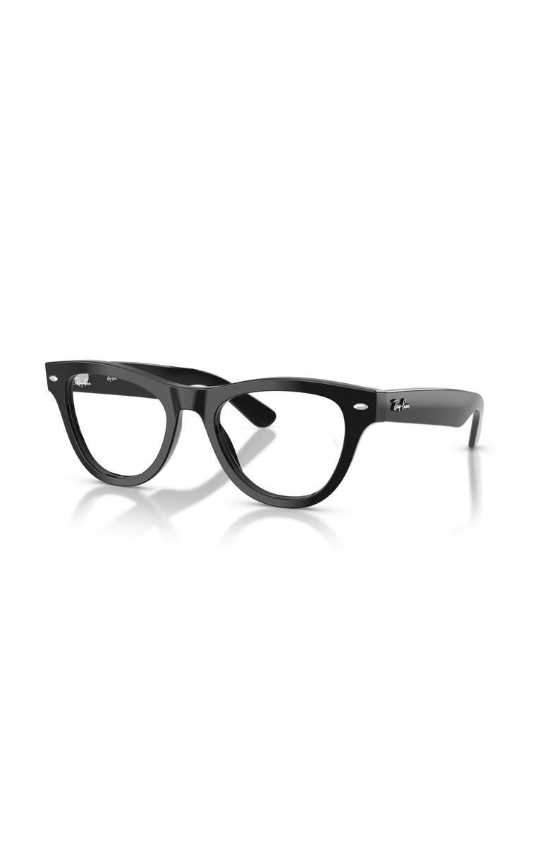 Ray-Ban 52mm Cat Eye optical glasses, Main, color, Black