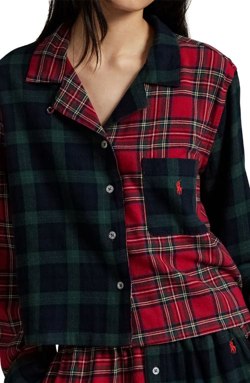 Polo Ralph Lauren Plaid Cotton Short Pajamas In Red