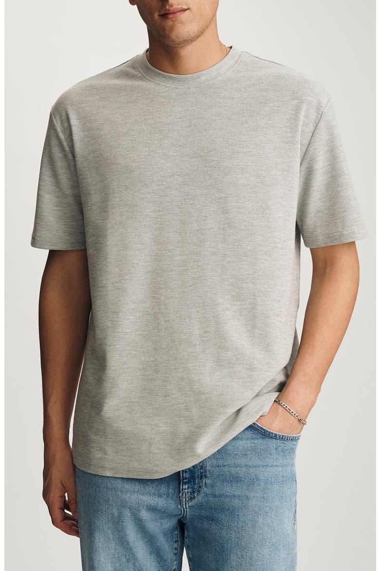 Mélange Crewneck T-Shirt, Main, color, GREY MELANGE