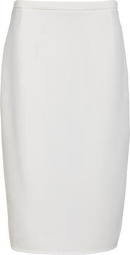 Akris Double Face Virgin Wool Crepe Pencil Skirt