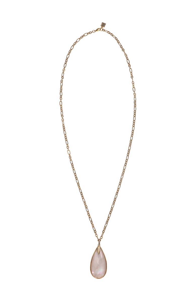 Laundry by Shelli Segal Gold-Tone Teardrop Pendant Necklace, Main, color, 