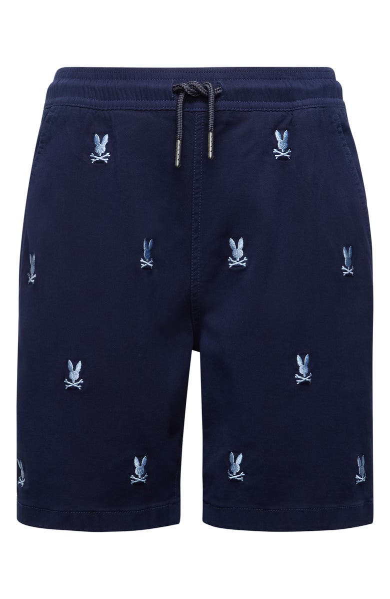 Psycho Bunny Kids' Willis Stretch Shorts, Main, color, Evening Blue