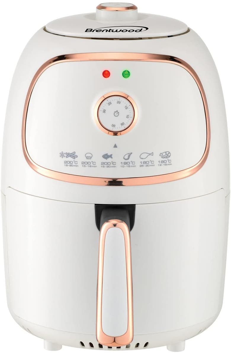 Brentwood 2qt Electric Air Fryer, Main, color, White