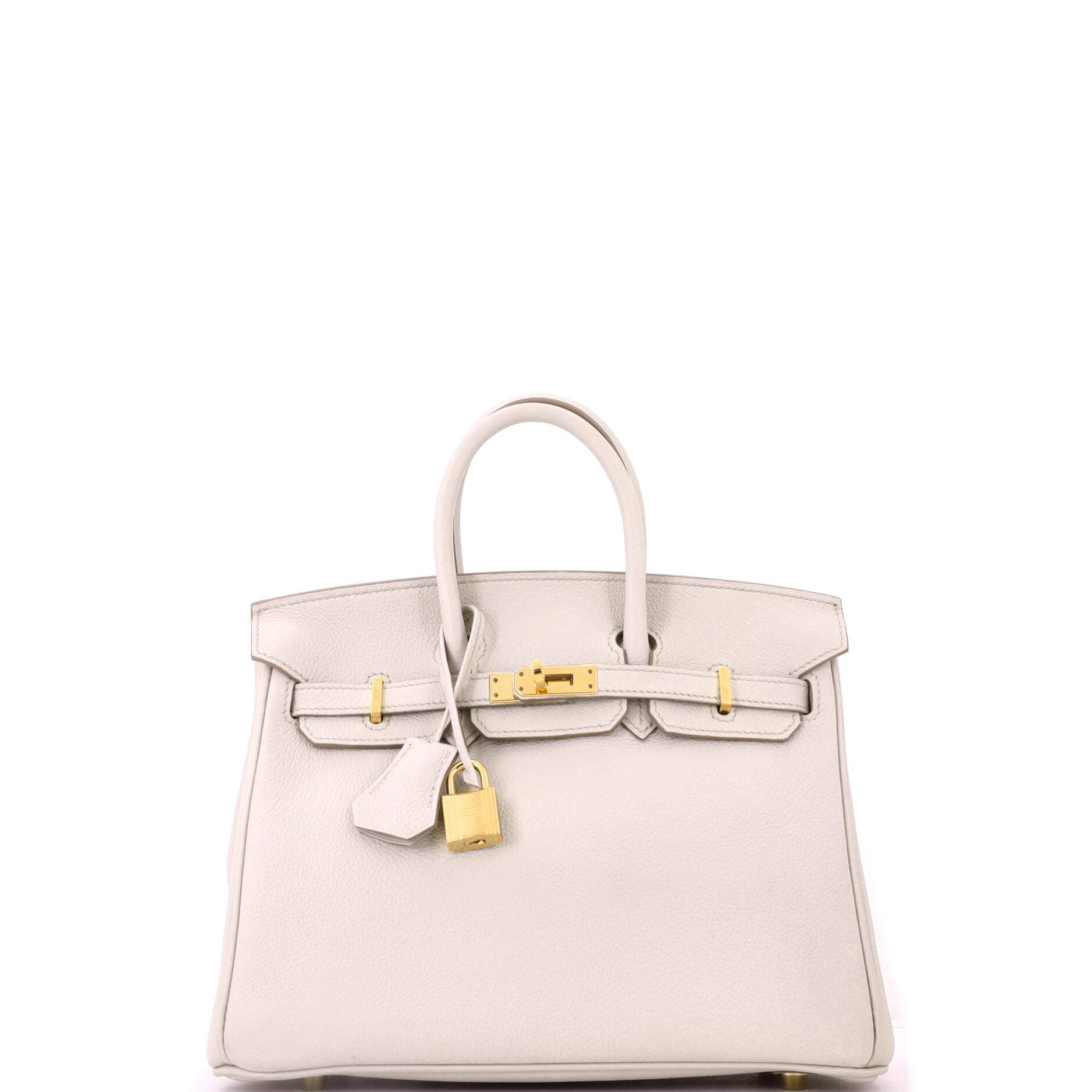Birkin Handbag Light Togo with Gold Hardware 25, Main, color, White