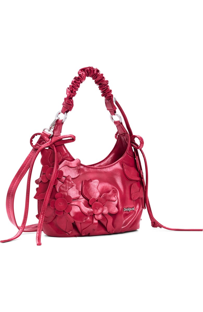 Desigual Faux Leather Shoulder Bag, Alternate, color, Red