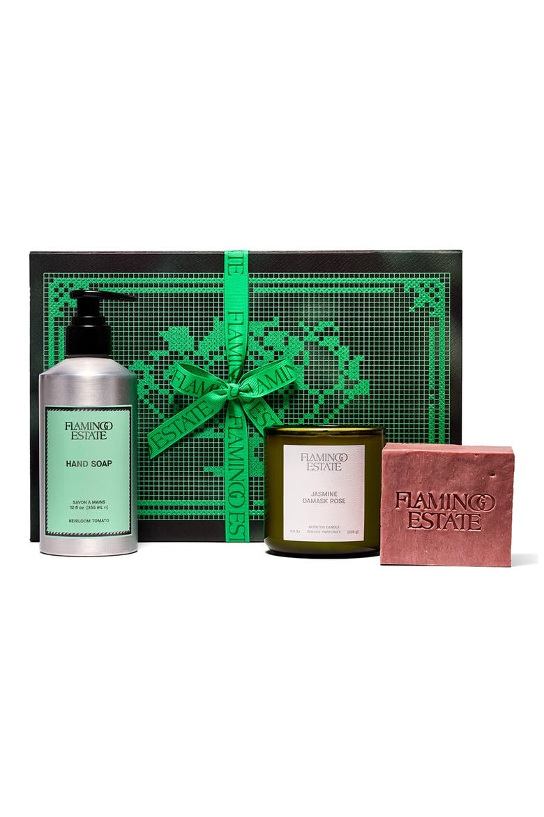 Night Blooming Jasmine & Damask Rose Bath Set, Main, color, PINK