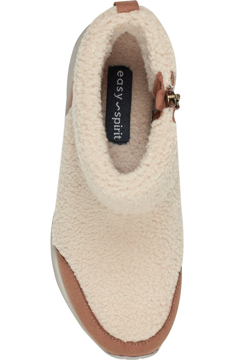 Easy Spirit Brevon 2 Faux Shearling Bootie, Alternate, color, Light Natural