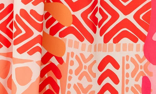 Flying Tomato Bold Print Maxi Dress In Pink/orange