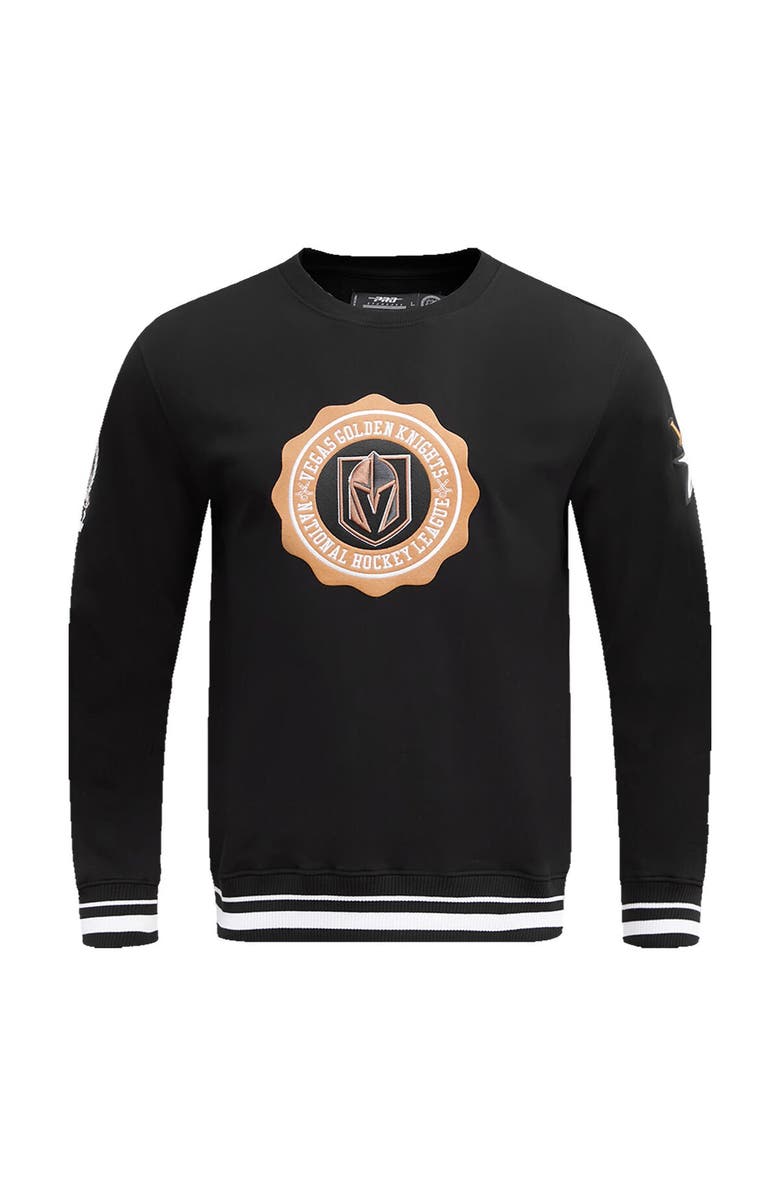 PRO STANDARD Men's Pro Standard Black Vegas Golden Knights Crest Emblem Pullover Sweatshirt, Alternate, color, Black