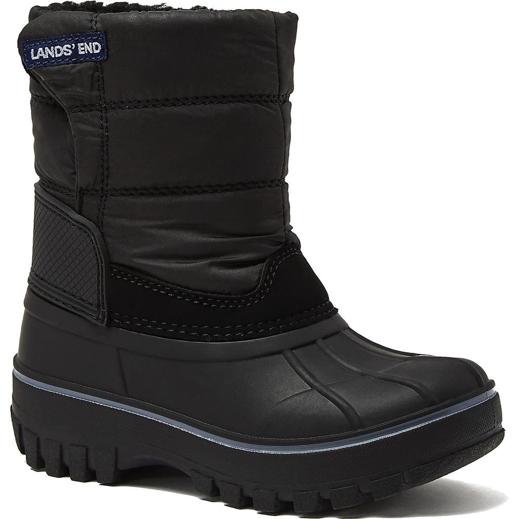 Lands' End Kids' Toddlers Frost Insulated Waterproof Snow Boots In Black