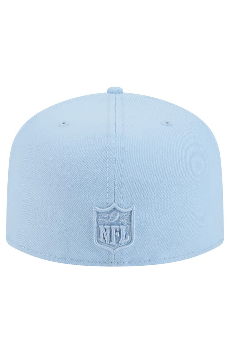 New Era Men's New Era Light Blue Las Vegas Raiders Color Pack A-Frame 59FIFTY Fitted Hat, Alternate, color, 