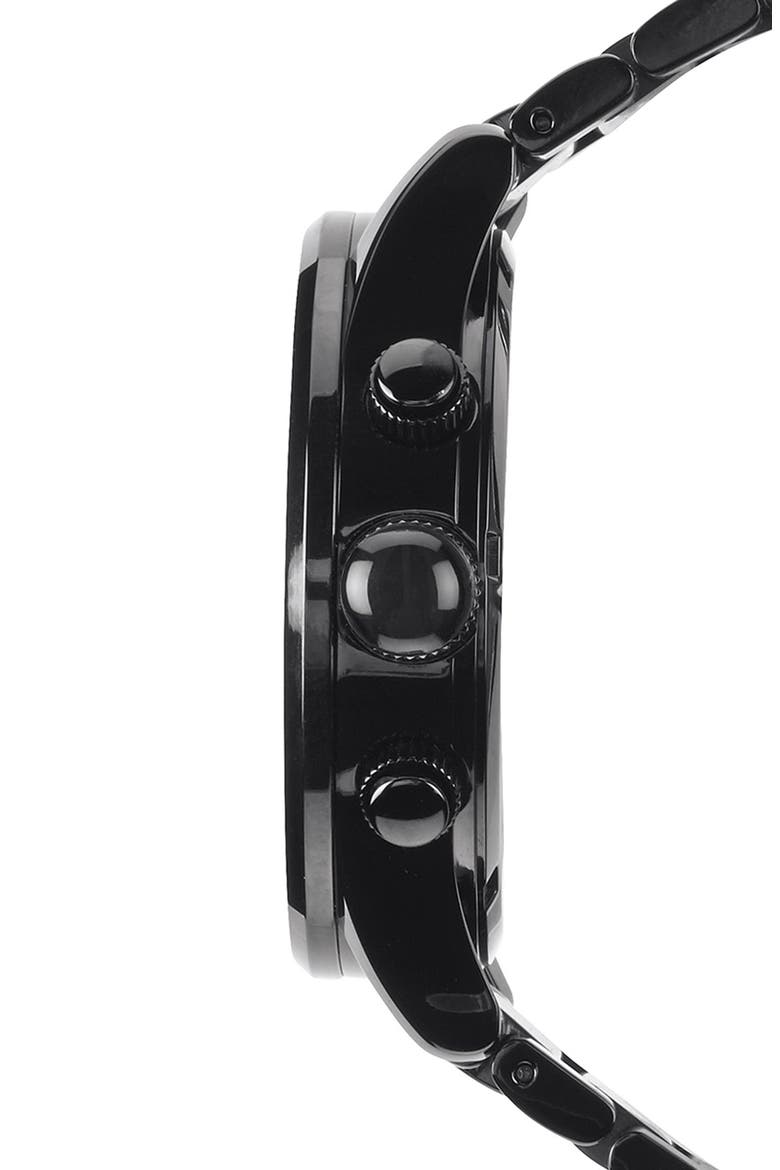 'The Sentry' Chronograph Bracelet Watch, 42mm, Alternate, color, ALL BLACK