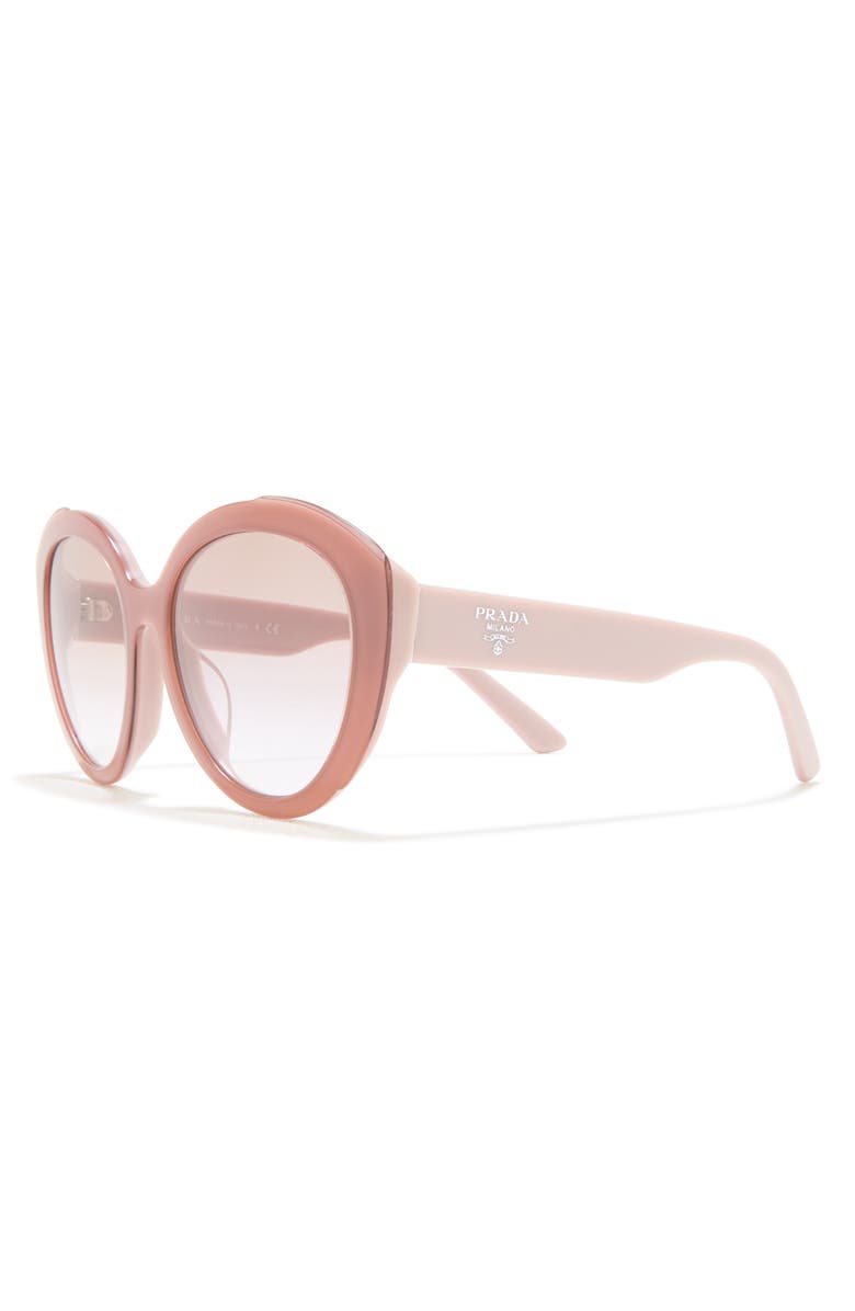 Prada Phantos 56mm Aviator Sunglasses, Alternate, color, Silver