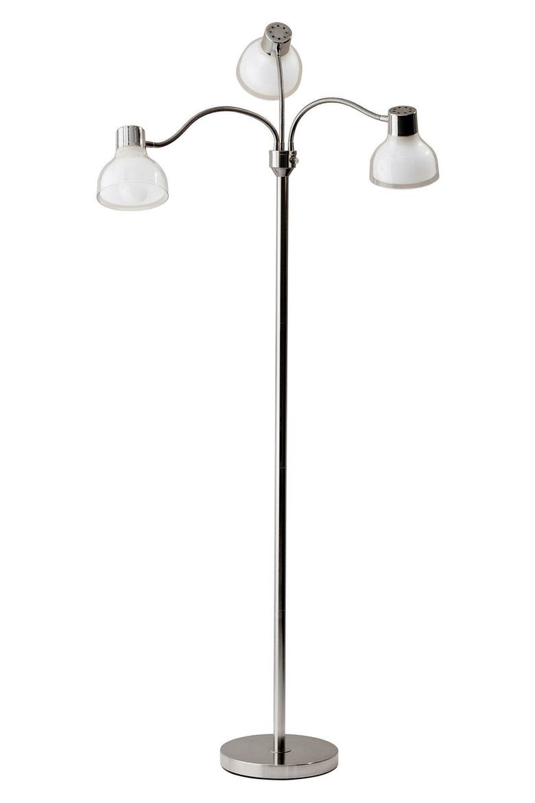 Presley 3-Arm Floor Lamp, Alternate, color, POLISHED NICKEL