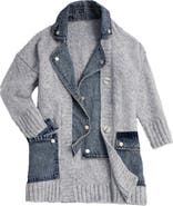 SAACHI Denim Knit Cardigan