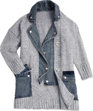 SAACHI Denim Knit Cardigan