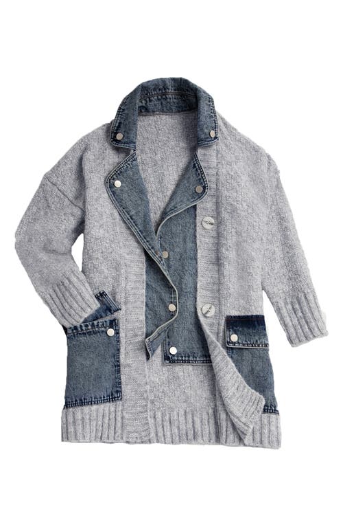 SAACHI SAACHI DENIM KNIT CARDIGAN