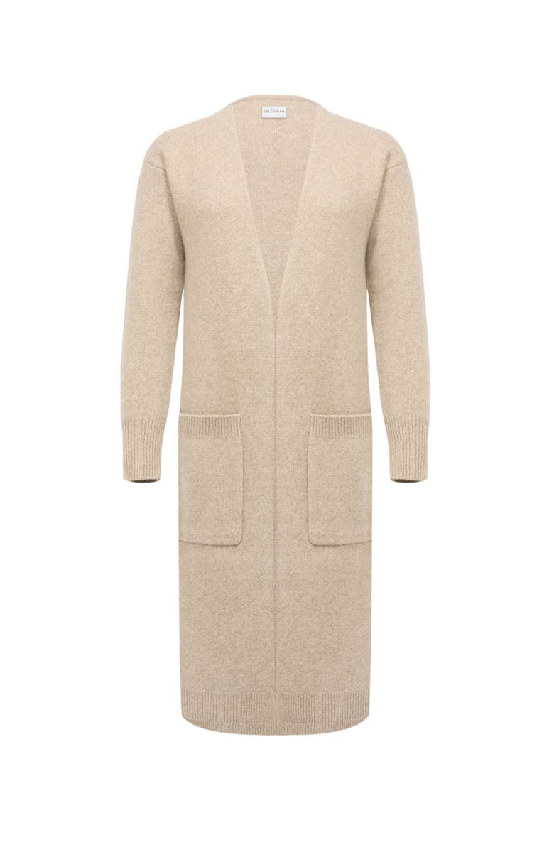 Celtic & Co. Felted Longline Cardigan, Alternate, color, Taupe