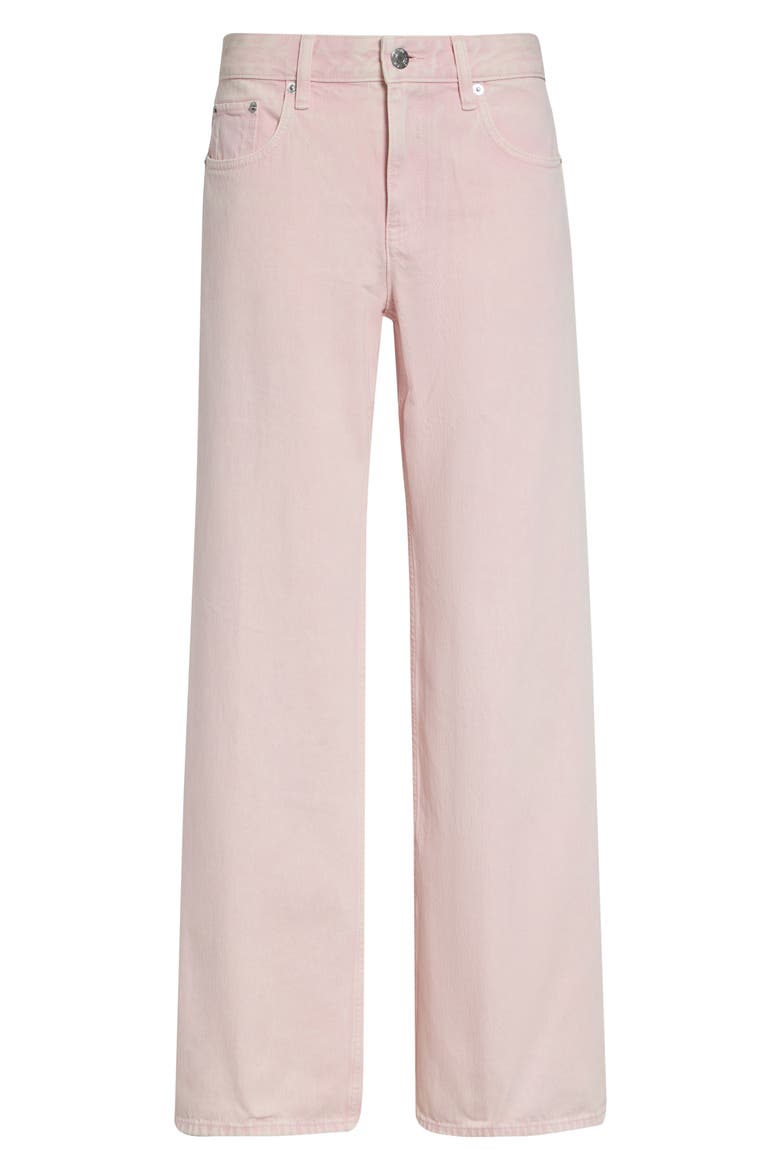 Wide Leg Organic Cotton Jeans, Alternate, color, PEONY