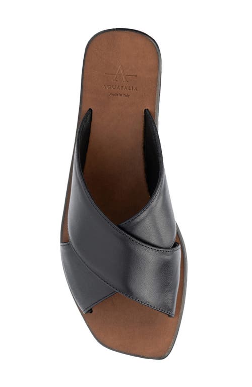 Aquatalia Britt Water Repellent Slide Sandal In Black