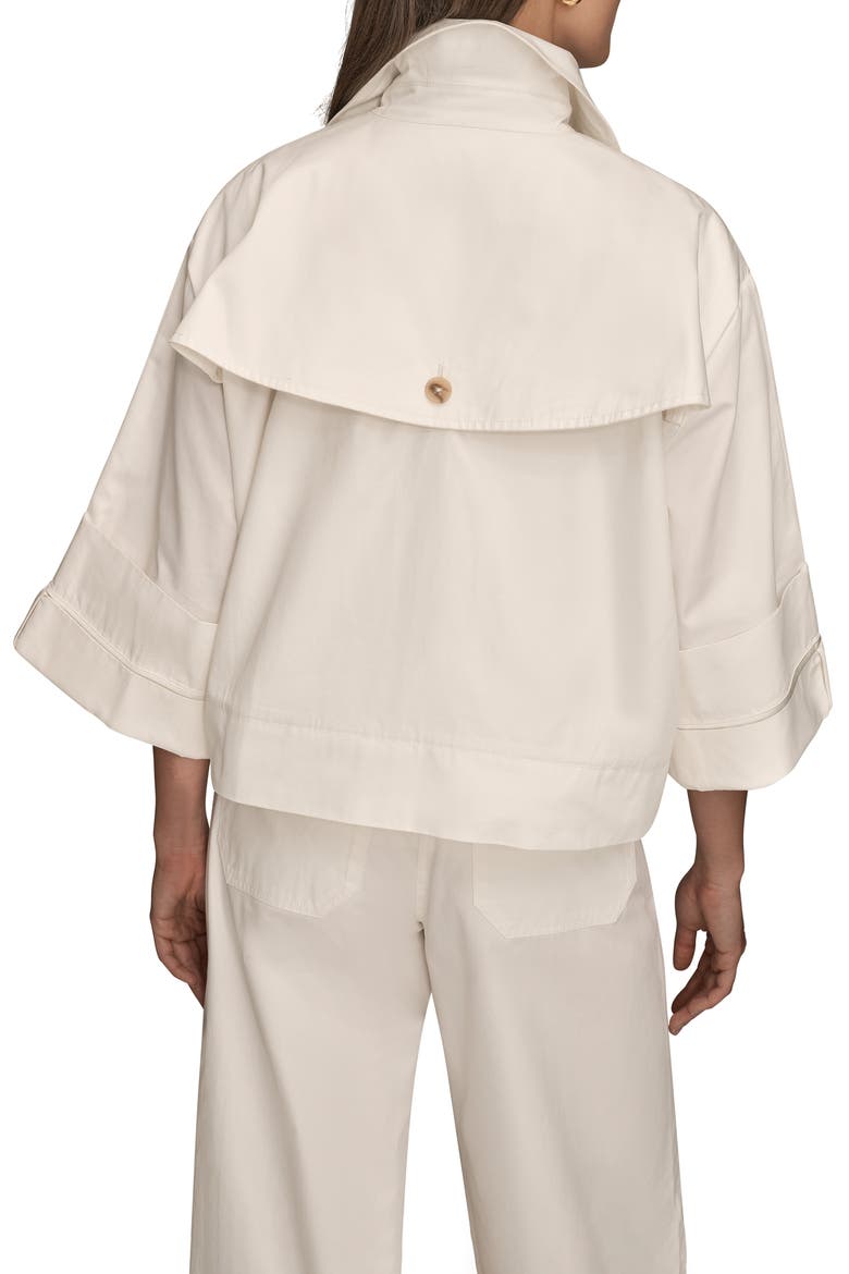 Button Front Cotton Twill Jacket, Alternate, color, CREAM