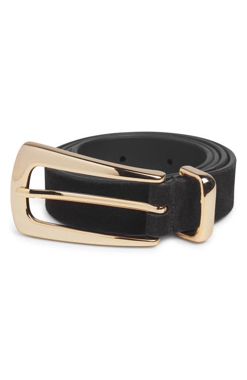 Favorite Daughter The Suede Statement Belt In Black